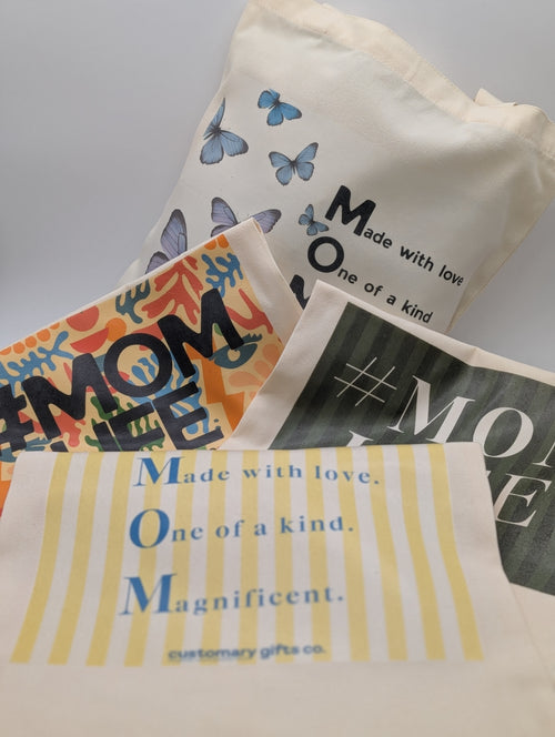 Custom MOM Canvas Tote Bag (Choose Your Theme)