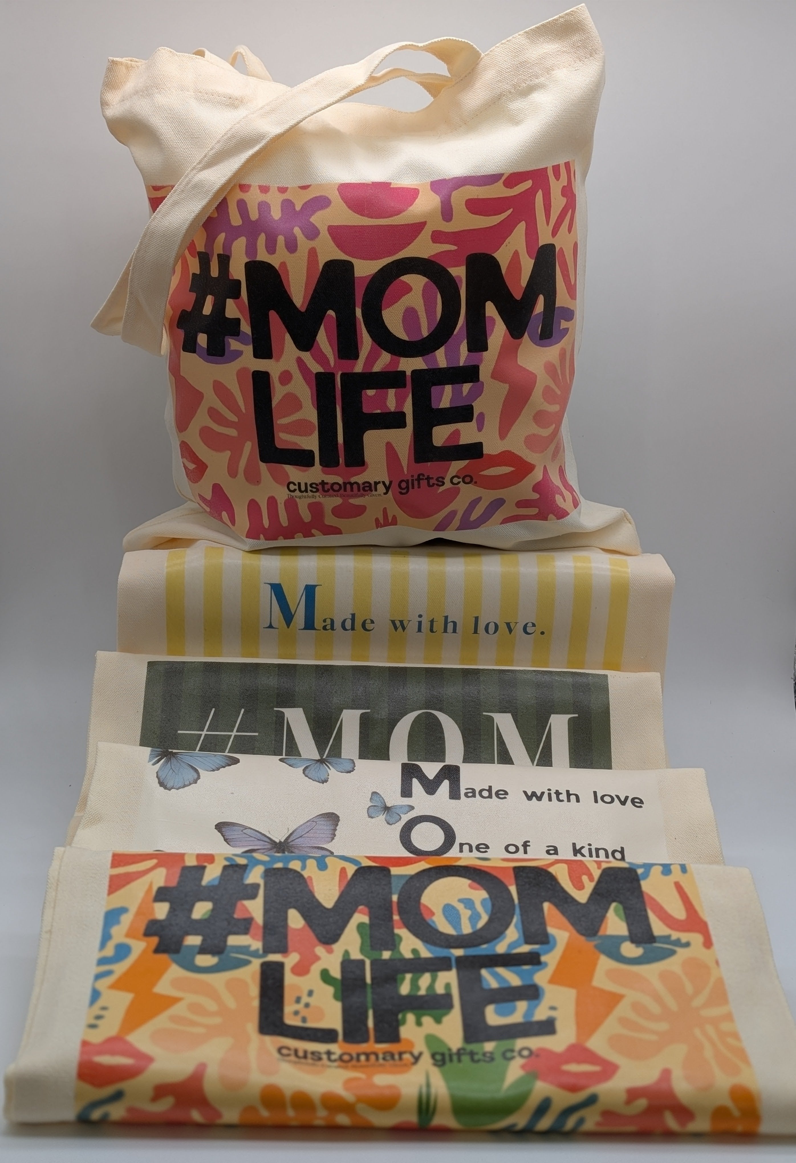 Custom MOM Canvas Tote Bag (Choose Your Theme)