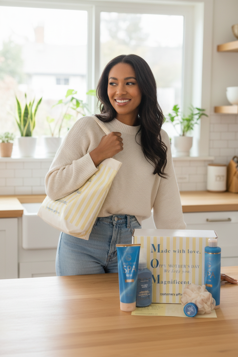 Lifestyle - Woman with Tote Mixed Race